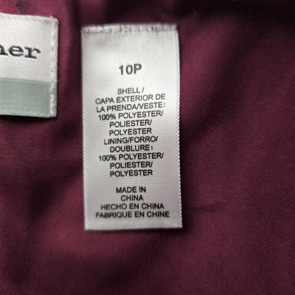 Alfred Dunner 10P Lightweight Quilted Maroon Jacket - Picture 5 of 6